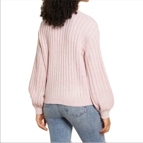 Blank NYC Pink Ribbed Sweater Size Small Knit Pullover NWT - Picture 4 of 9
